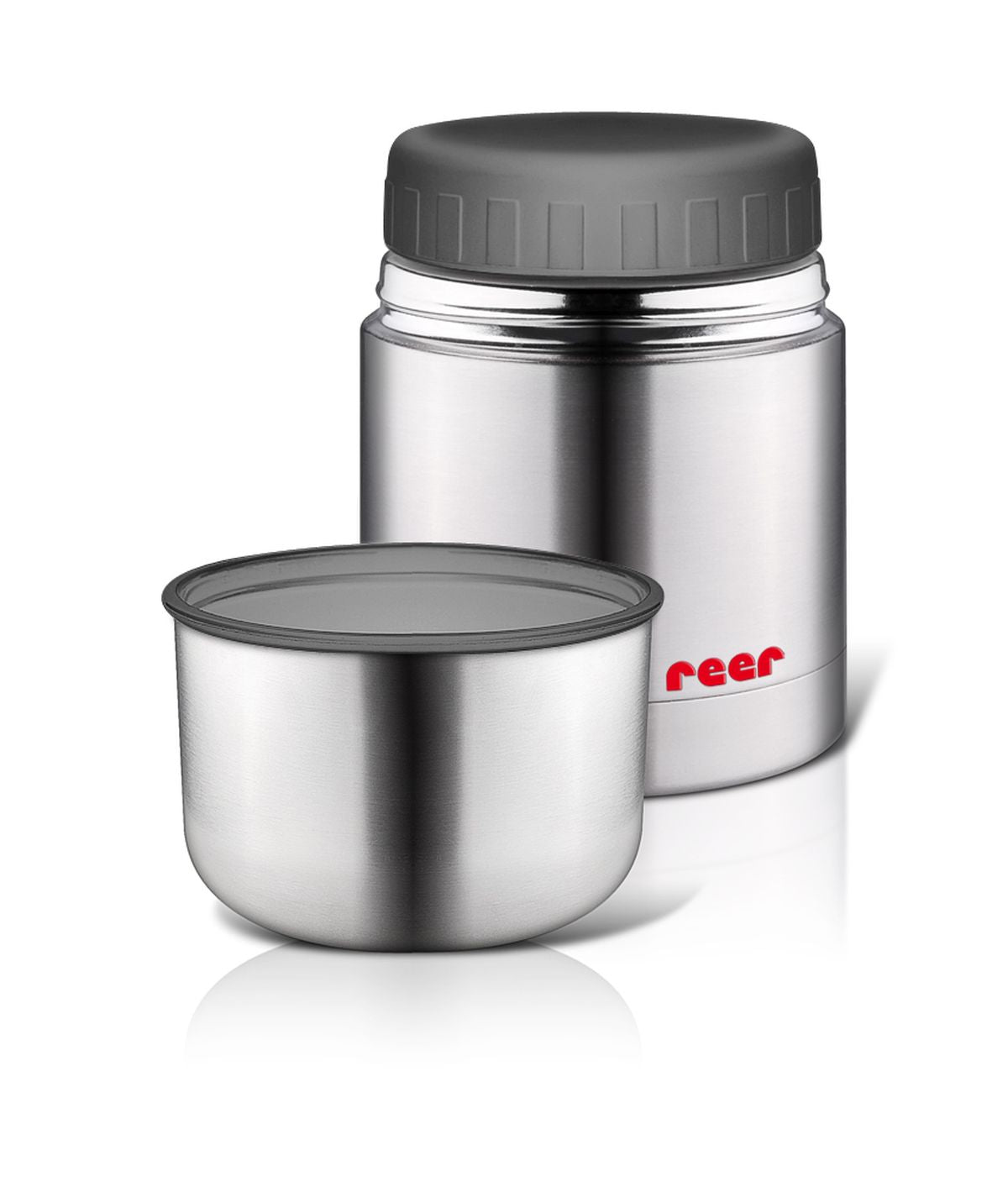 Stainless steel thermal food container with cup