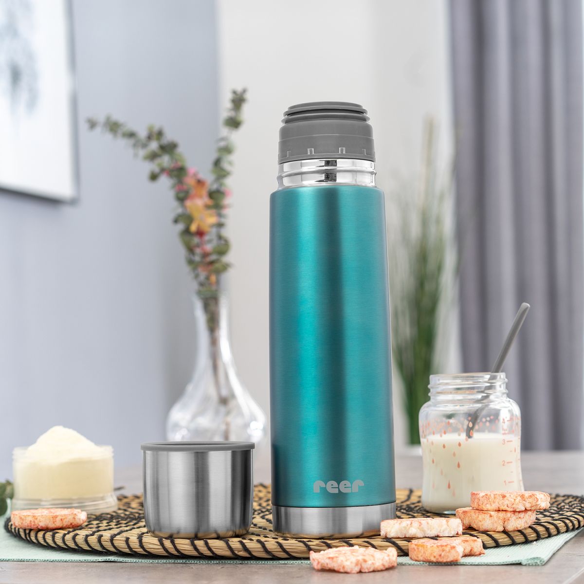 ColourCup stainless steel vacuum bottle, 500 ml, pacific blue