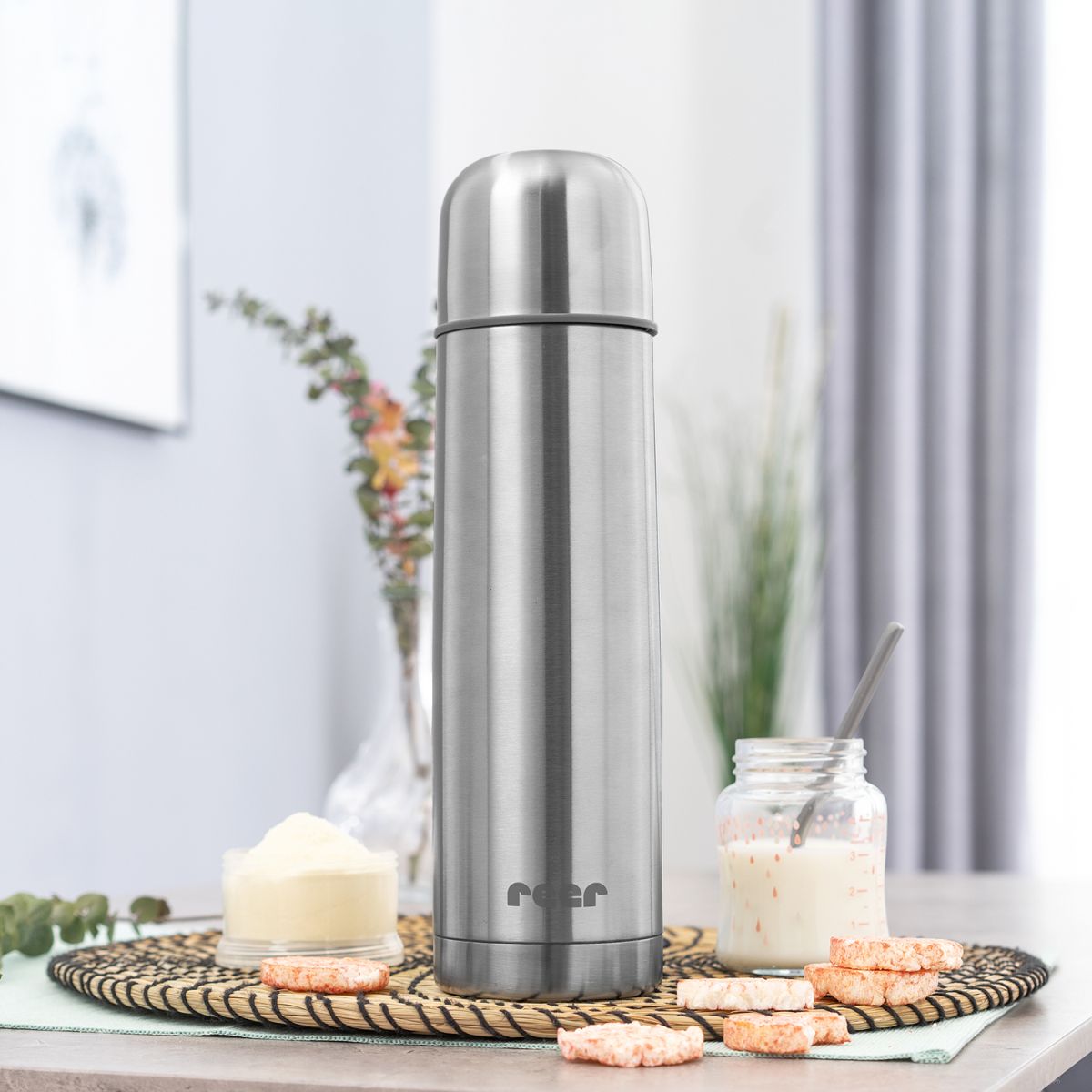Pure stainless steel vacuum bottle V2, 750 ml