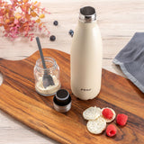 Colour stainless steel insulated bottle 500ml, beige
