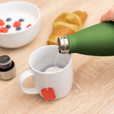 Colour stainless steel insulated bottle 500ml, green