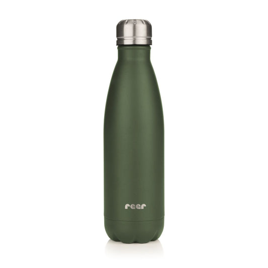 Colour stainless steel insulated bottle 500ml, green