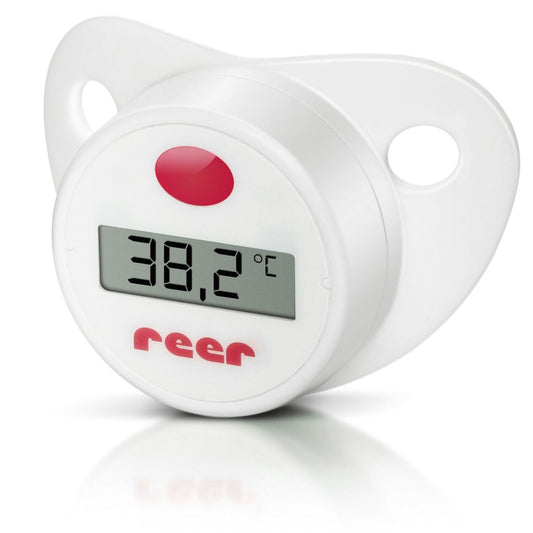 Digital pacifier fever thermometer