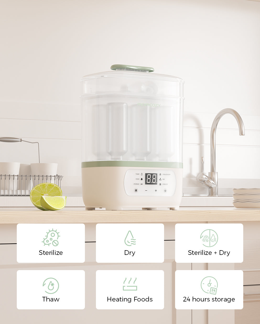 8-in-1 Baby Bottle Steam Sterilizer