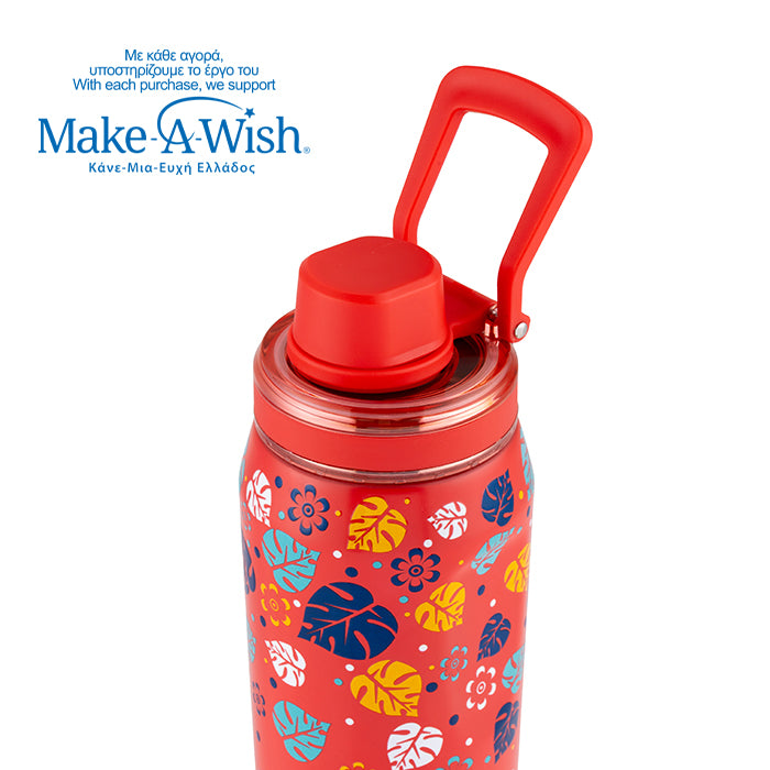 Stainless steel thermos bottle with spout "We Care", Aloha 500ml