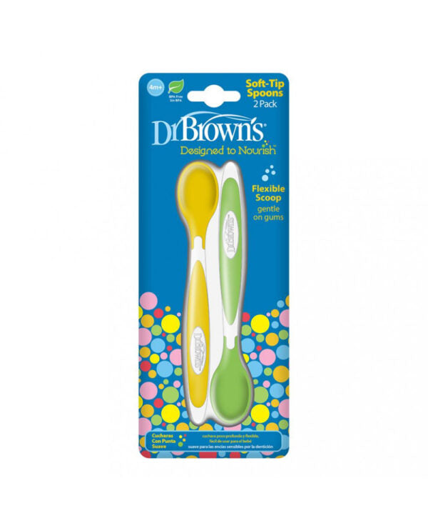Dr. Brown’s – Lugë me Majë të Butë për Foshnje 4m+ (2 copë)