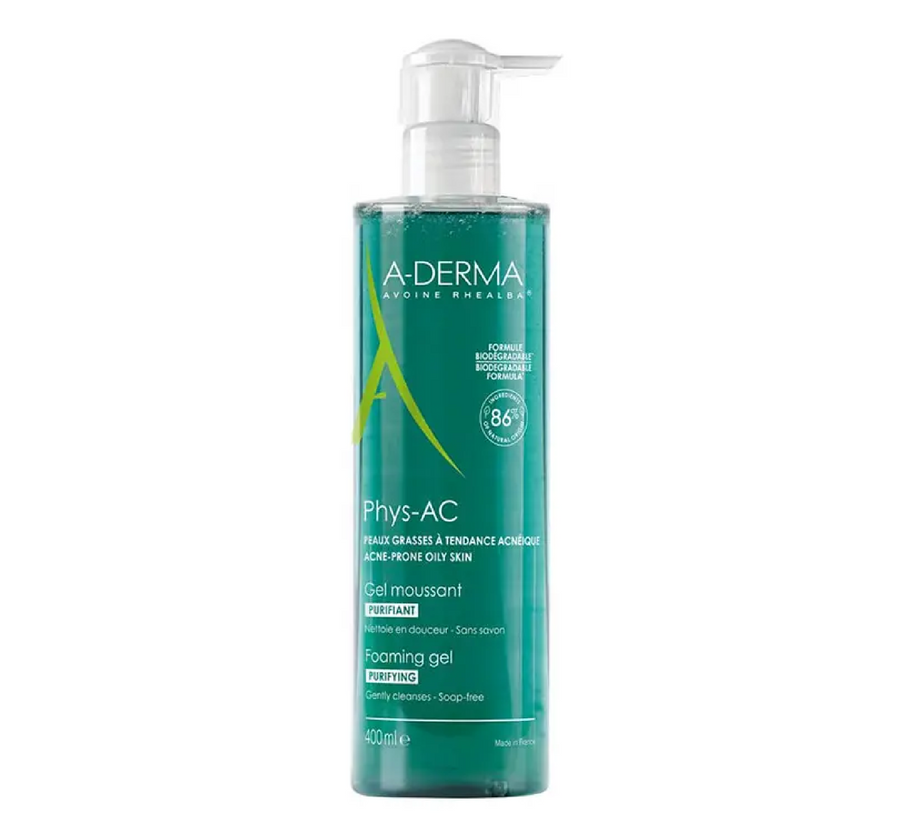 Xhel shkumëzues pastrues A-Derma Phys-AC *400ml
