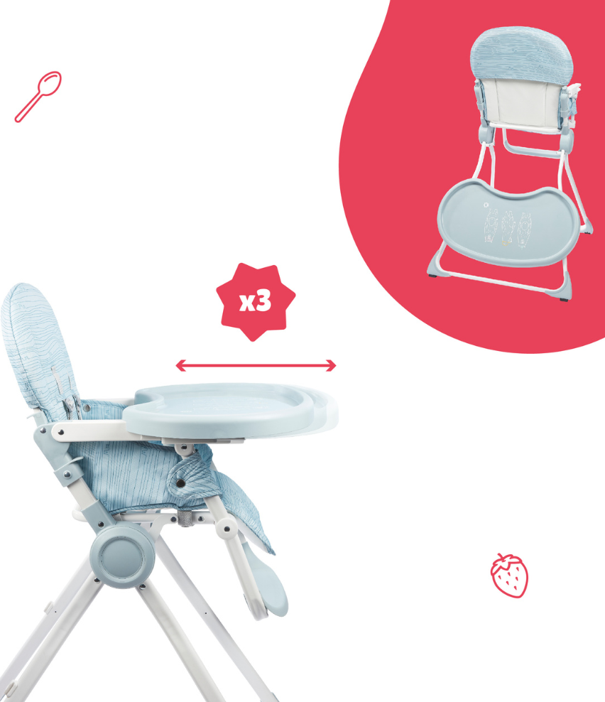 Badabulle Ultra-compact Baby High Chair