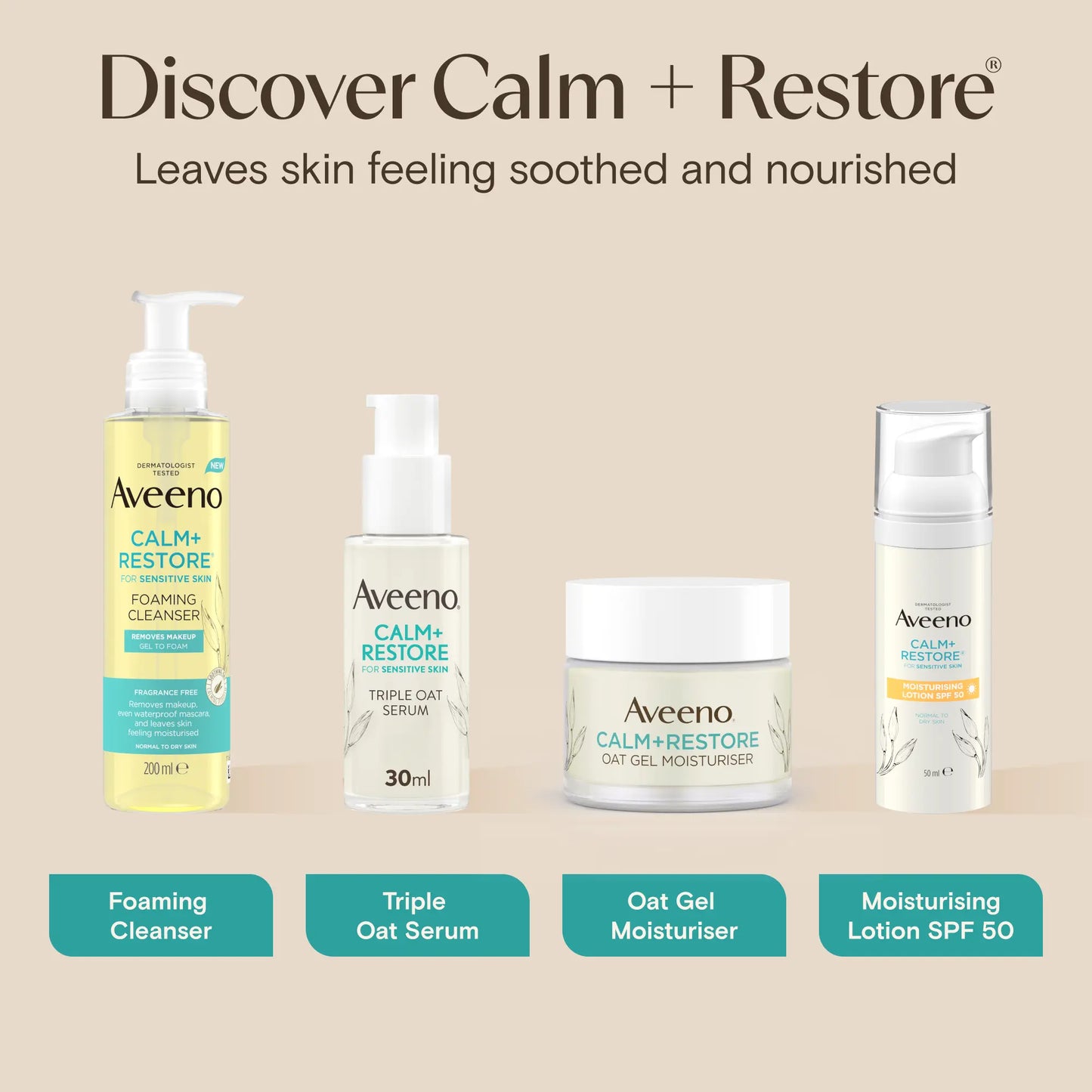 AVEENO® FACE CALM + RESTORE® OAT GEL MOISTURISER