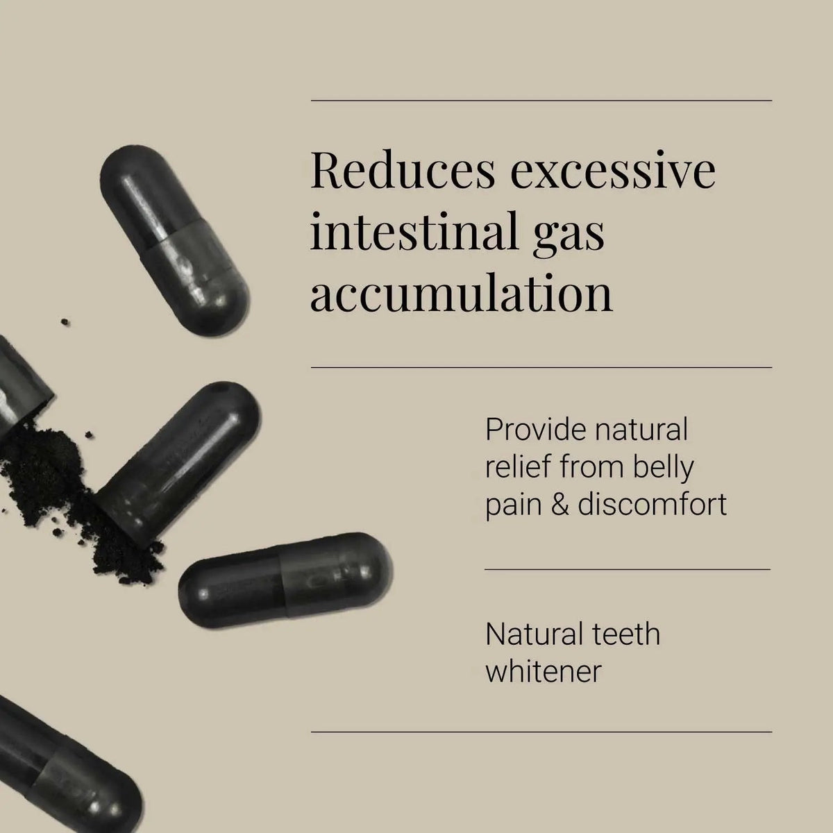 Activated Charcoal Capsules - 50 Vegicaps