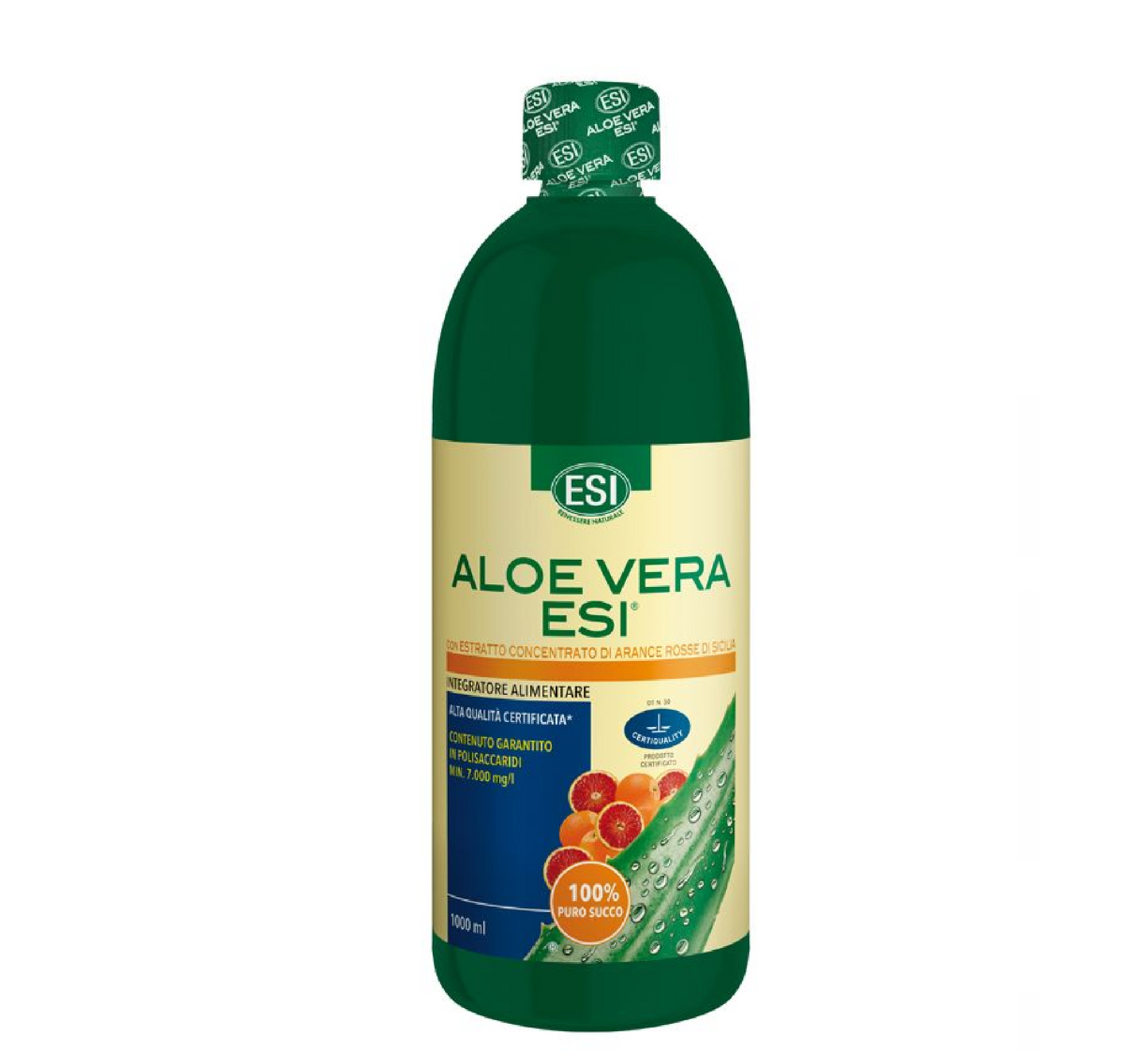 Lëng Aloe Vera ESI me Portokall të Kuq *1000ml 