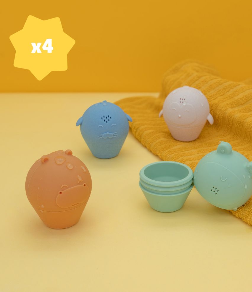 Badabulle Bath Toys Squirting Figures 4-piece Set