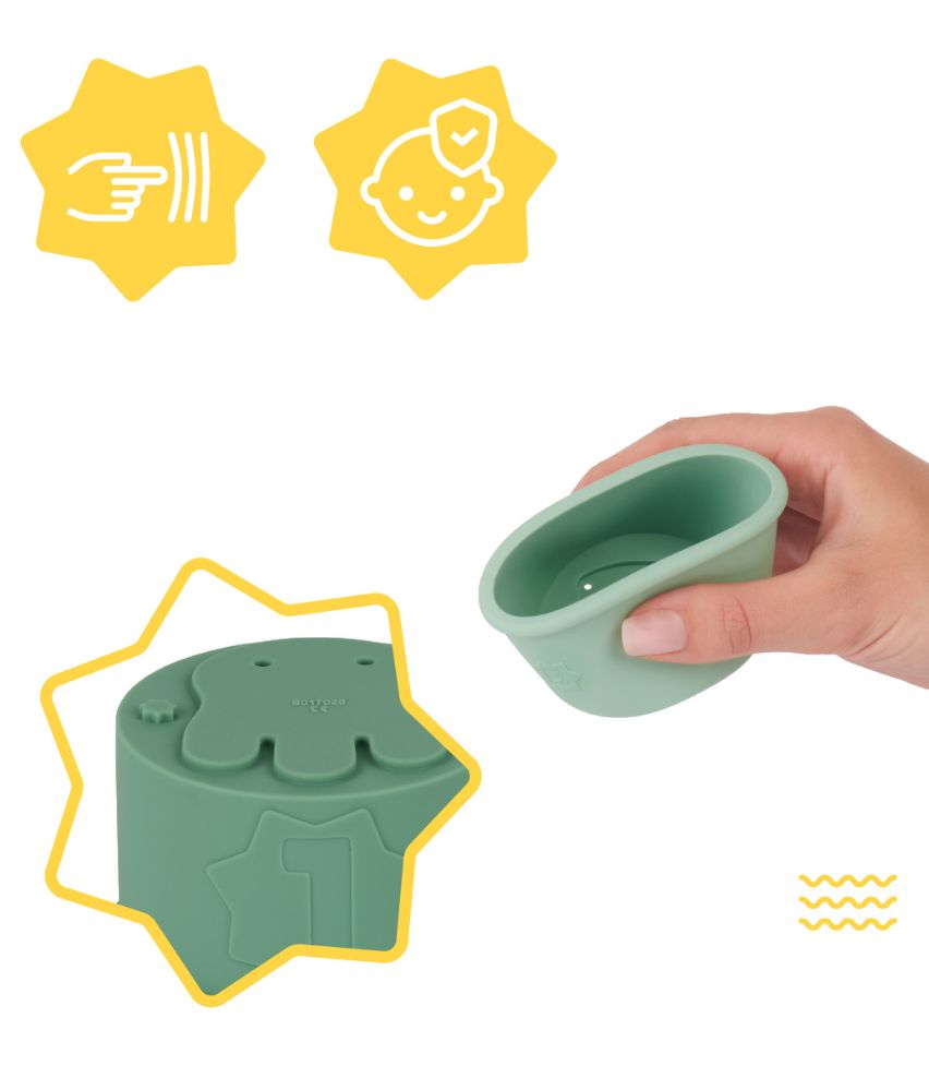 Badabulle Stackable Silicone Cups 7-piece Set