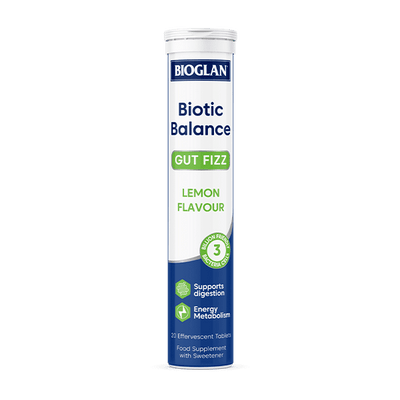 Bioglan Biotic Balance Gut Fizz Lemon Flavour *20tabs