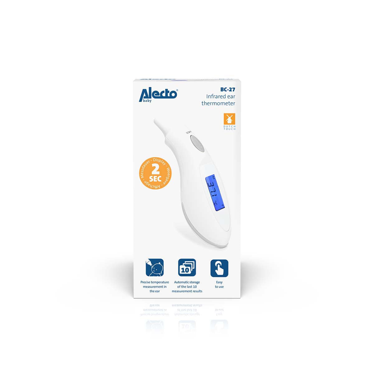 Alecto BC-27 - Infrared ear thermometer, white