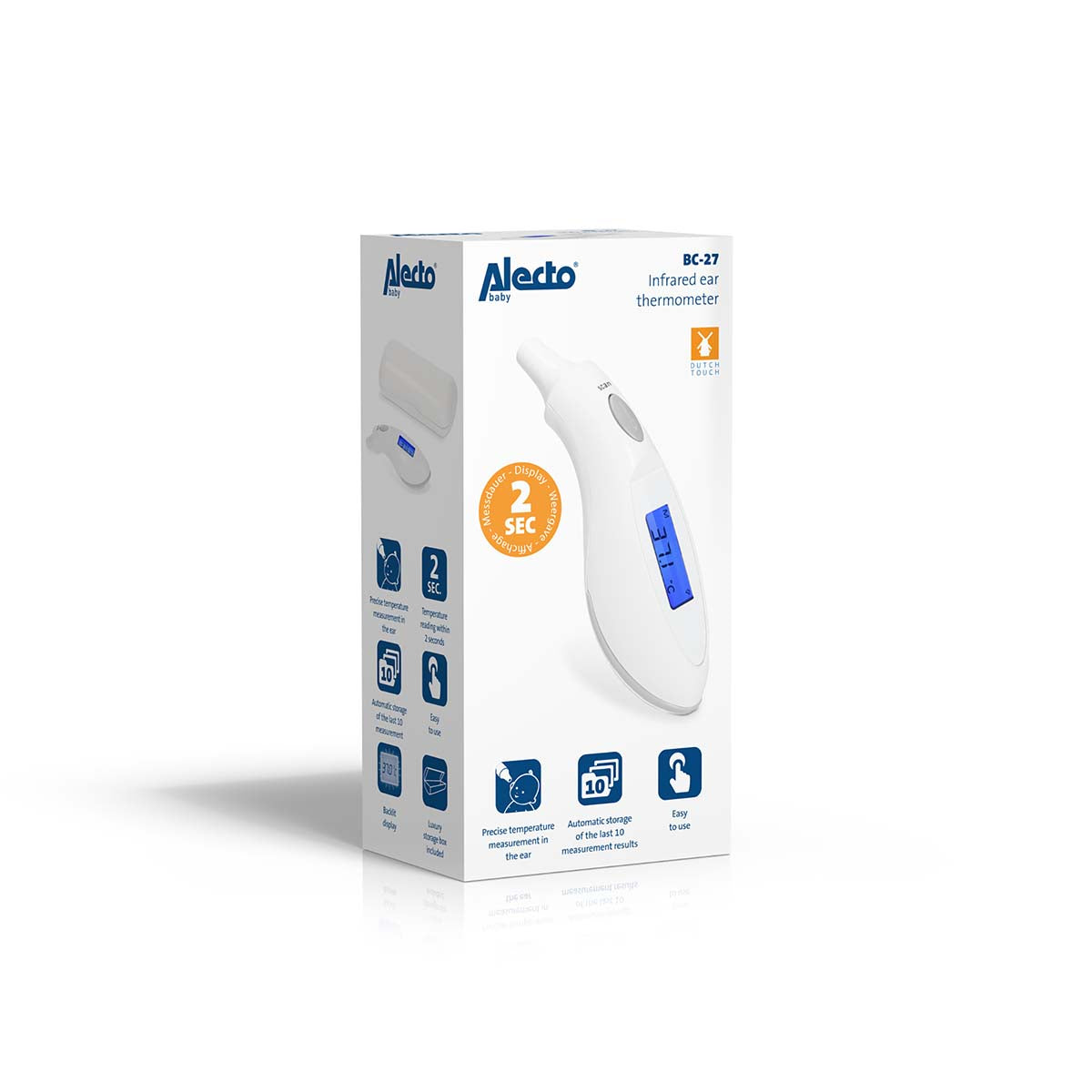 Alecto BC-27 - Infrared ear thermometer, white