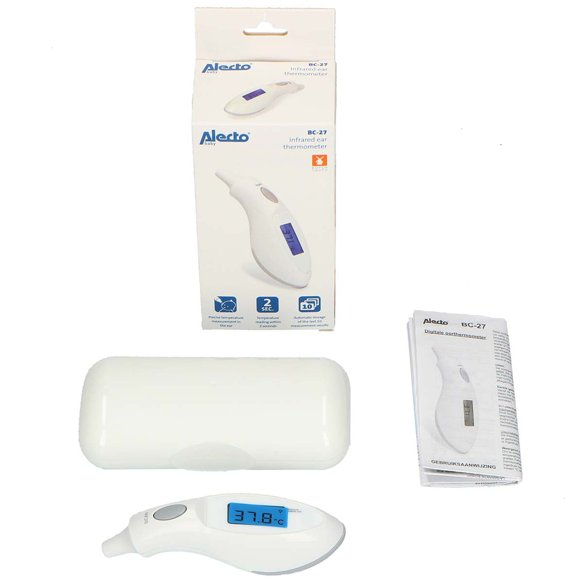 Alecto BC-27 - Infrared ear thermometer, white