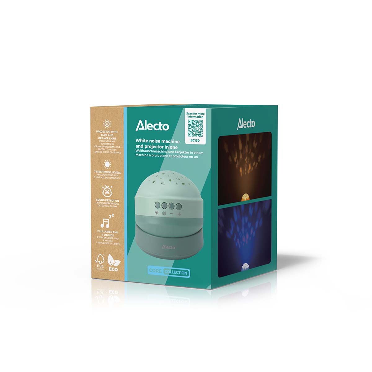 Alecto BC130 - Baby White Noise Machine and Projector - Baby Sleep Aid