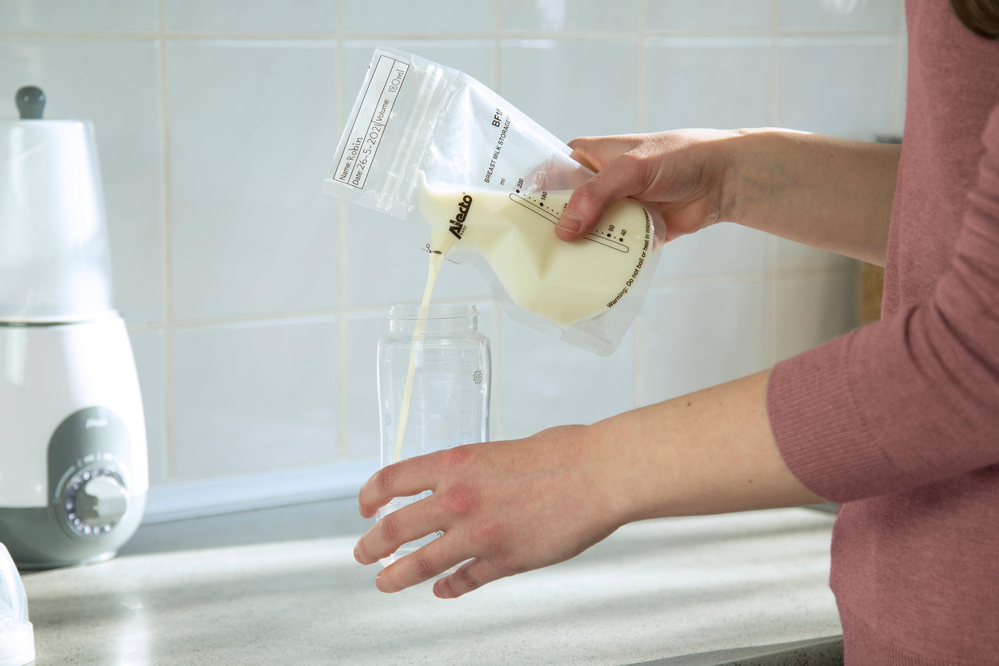 Alecto BF100 - Mother milk storage bags 220 ml, 100 pieces
