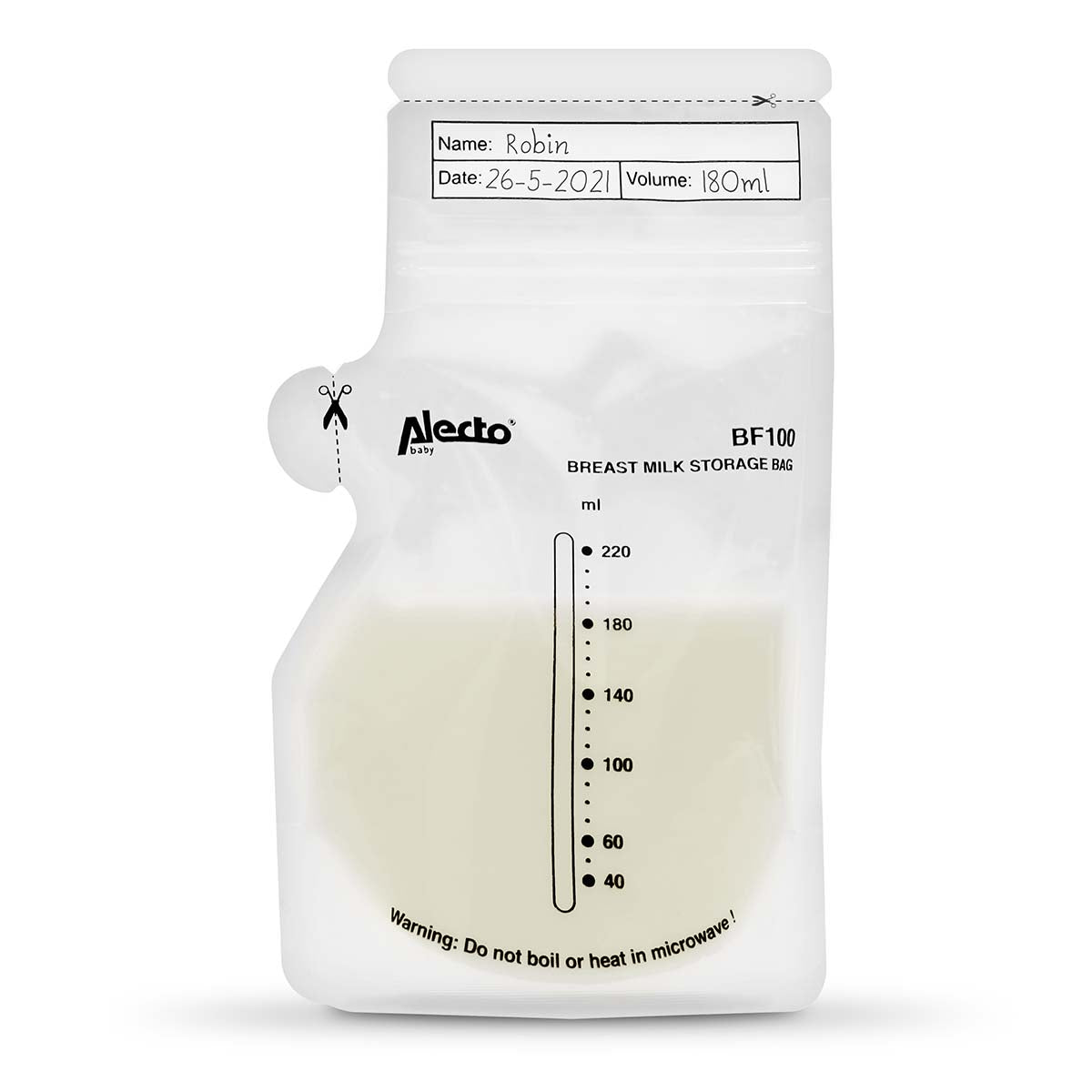 Alecto BF100 - Mother milk storage bags 220 ml, 100 pieces