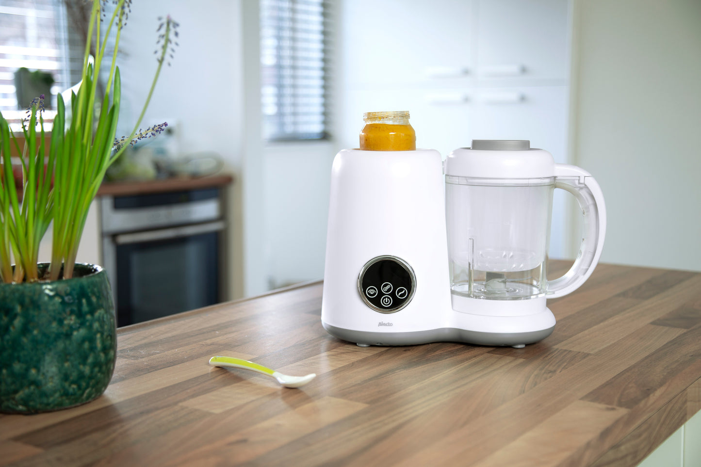 Alecto BFP-66 - 5-in-1 healthy baby food maker, white