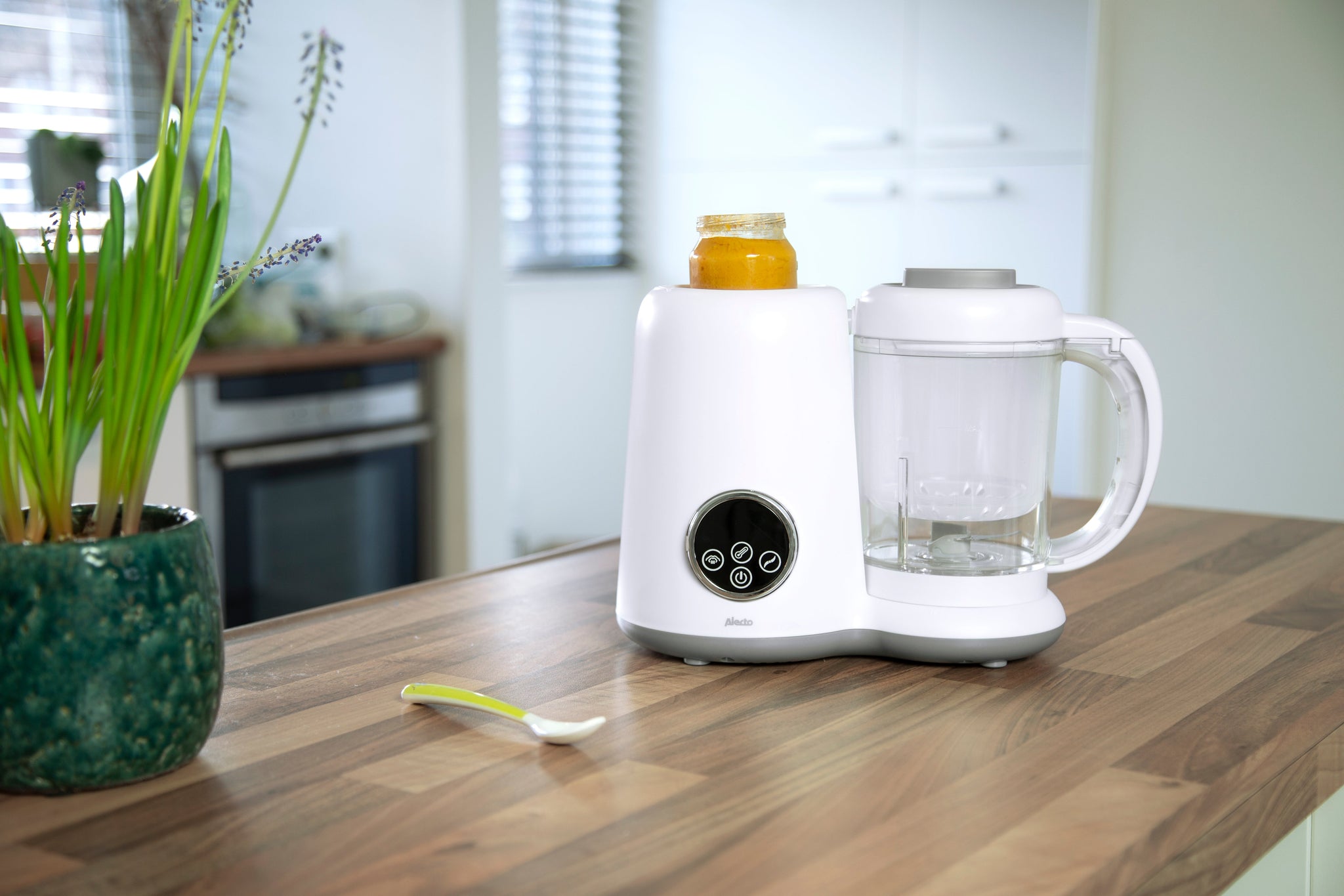 Alecto BFP-66 - 5-in-1 healthy baby food maker, white