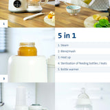 Alecto BFP-66 - 5-in-1 healthy baby food maker, white