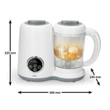 Alecto BFP-66 - 5-in-1 healthy baby food maker, white