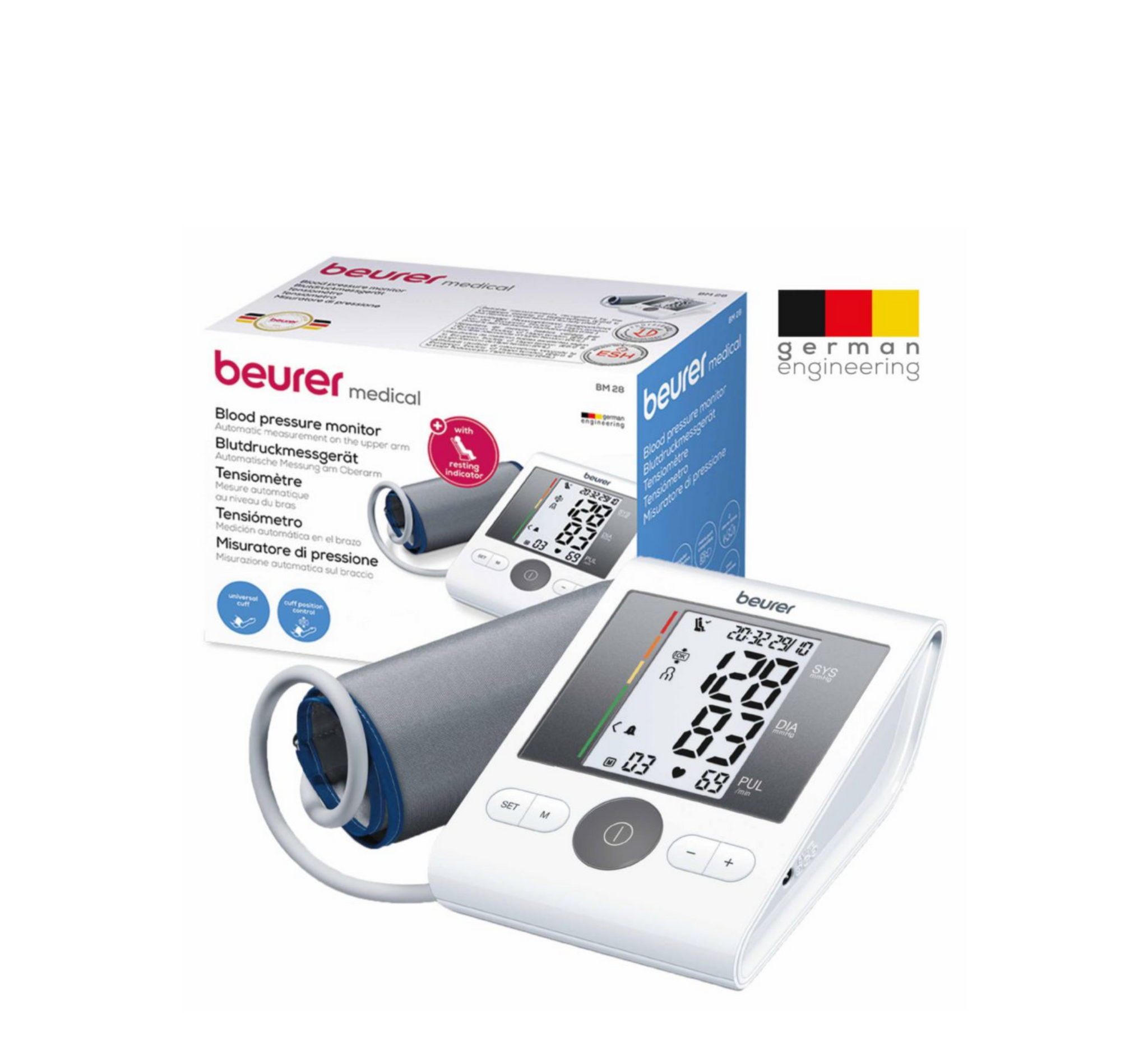 BM 28 Value Pack Upper Arm Blood Pressure Monitor with Adapter
