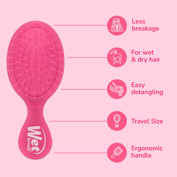 Wet Brush Mini Detangler - Frost Pink