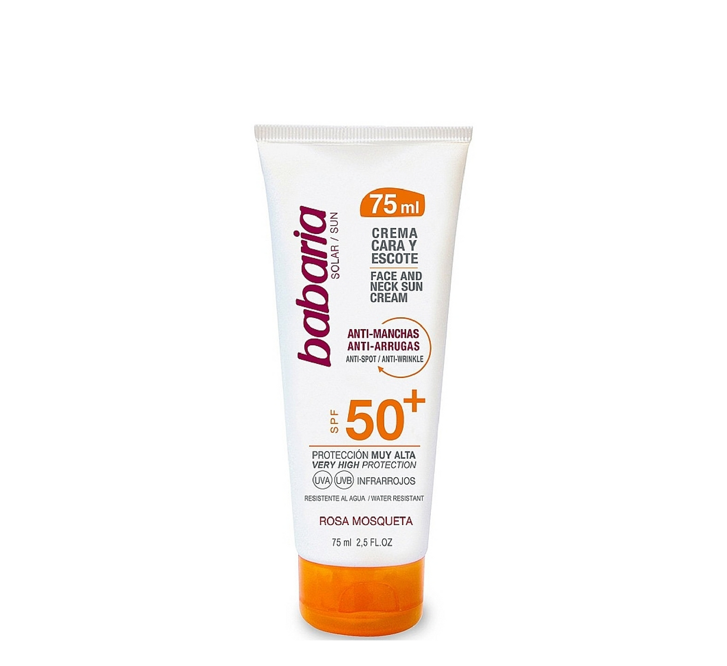 Babaria Face & Neck Sun Cream SPF50+ (Anti-spot & wrinkle) *75ml