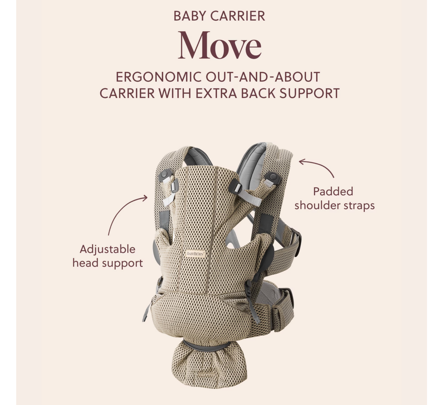 BabyBjörn Baby Carrier Move Airy Mesh 0-15 Months (3.2-12 kg)