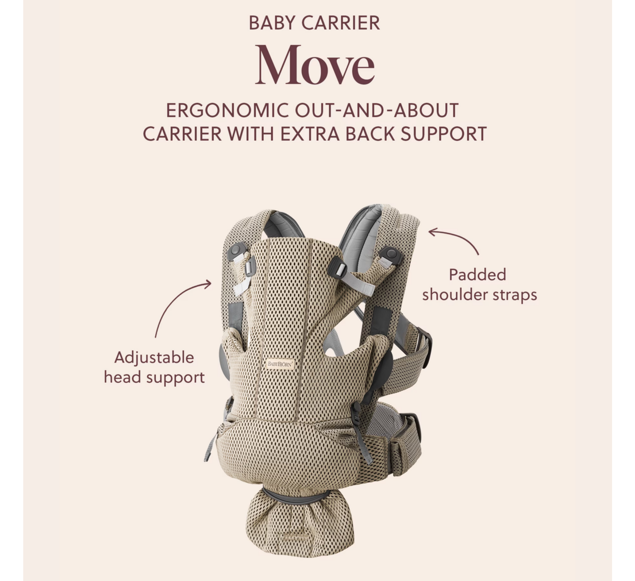 BabyBjörn Baby Carrier Move Airy Mesh 0-15 Months (3.2-12 kg)