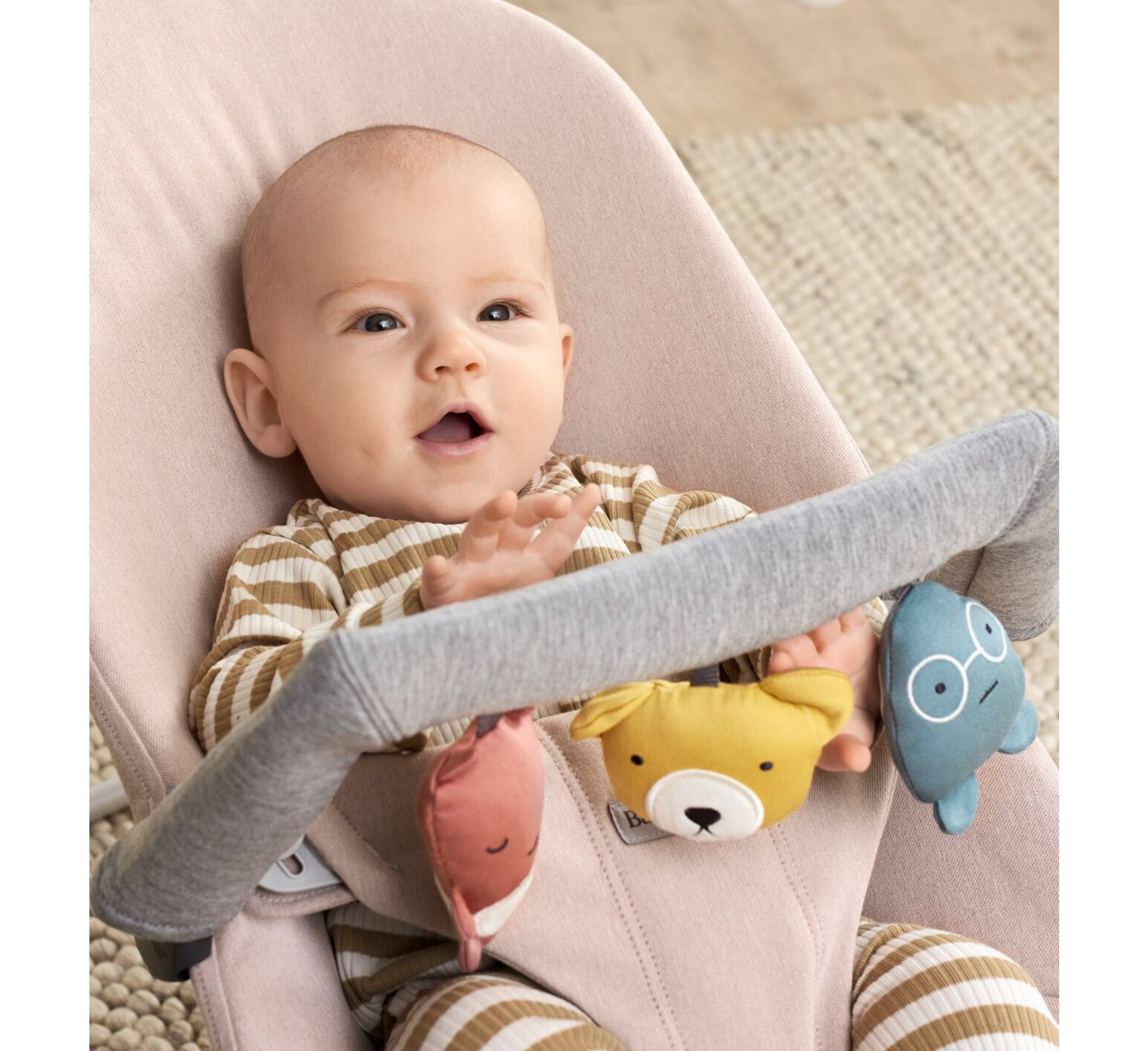 BabyBjörn Toy for Bouncer – Soft Friends (0 Months+)