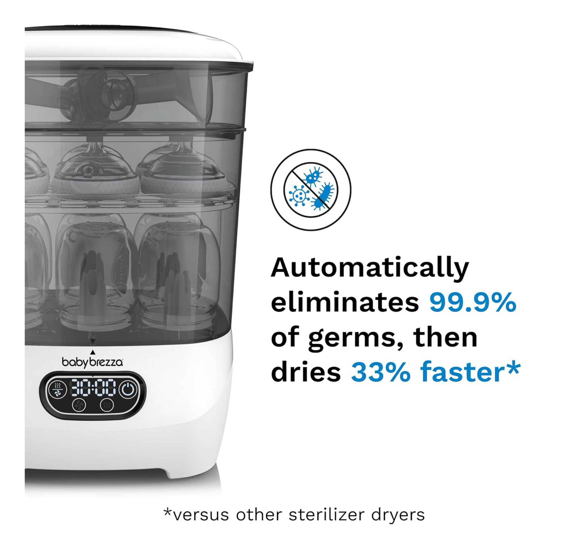 Sterilizues dhe tharës shishesh për bebe Baby Brezza Super-Fast