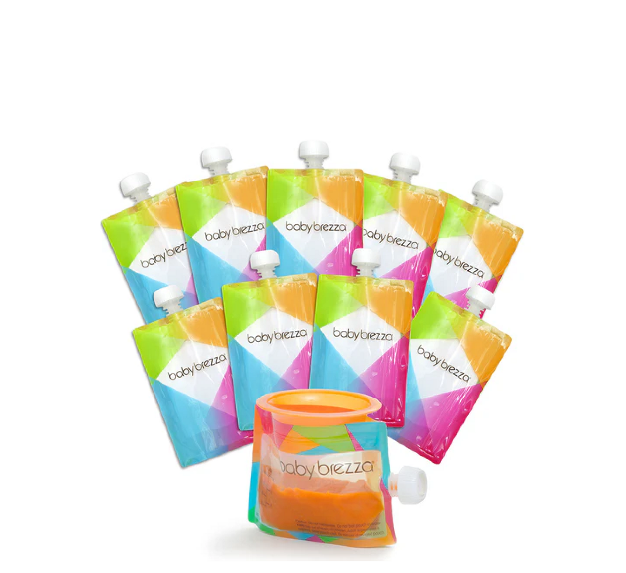 Baby Brezza Reusable Baby Food Pouches - 10 Pack