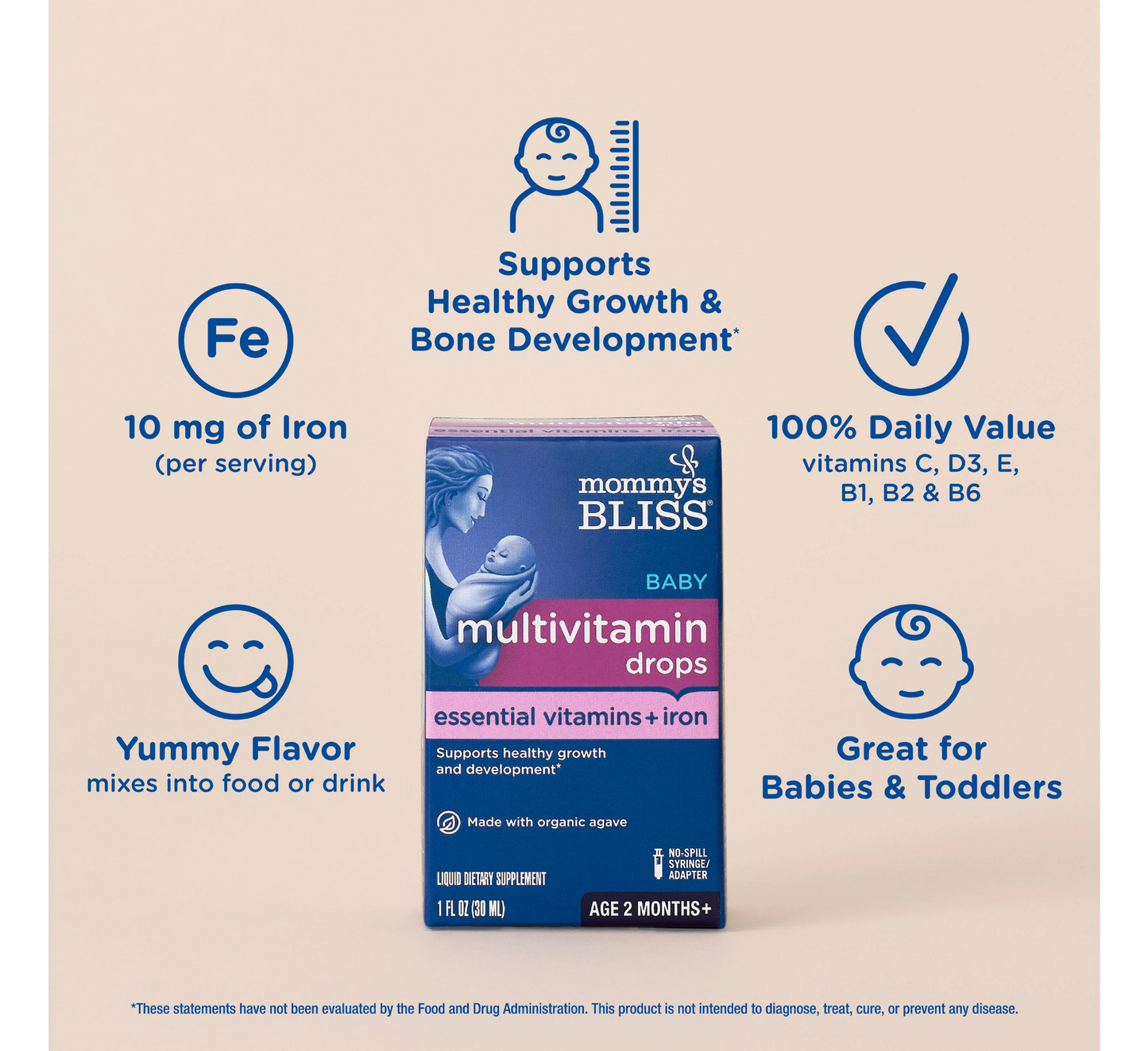 Baby Multivitamin Drops + Iron *30ml