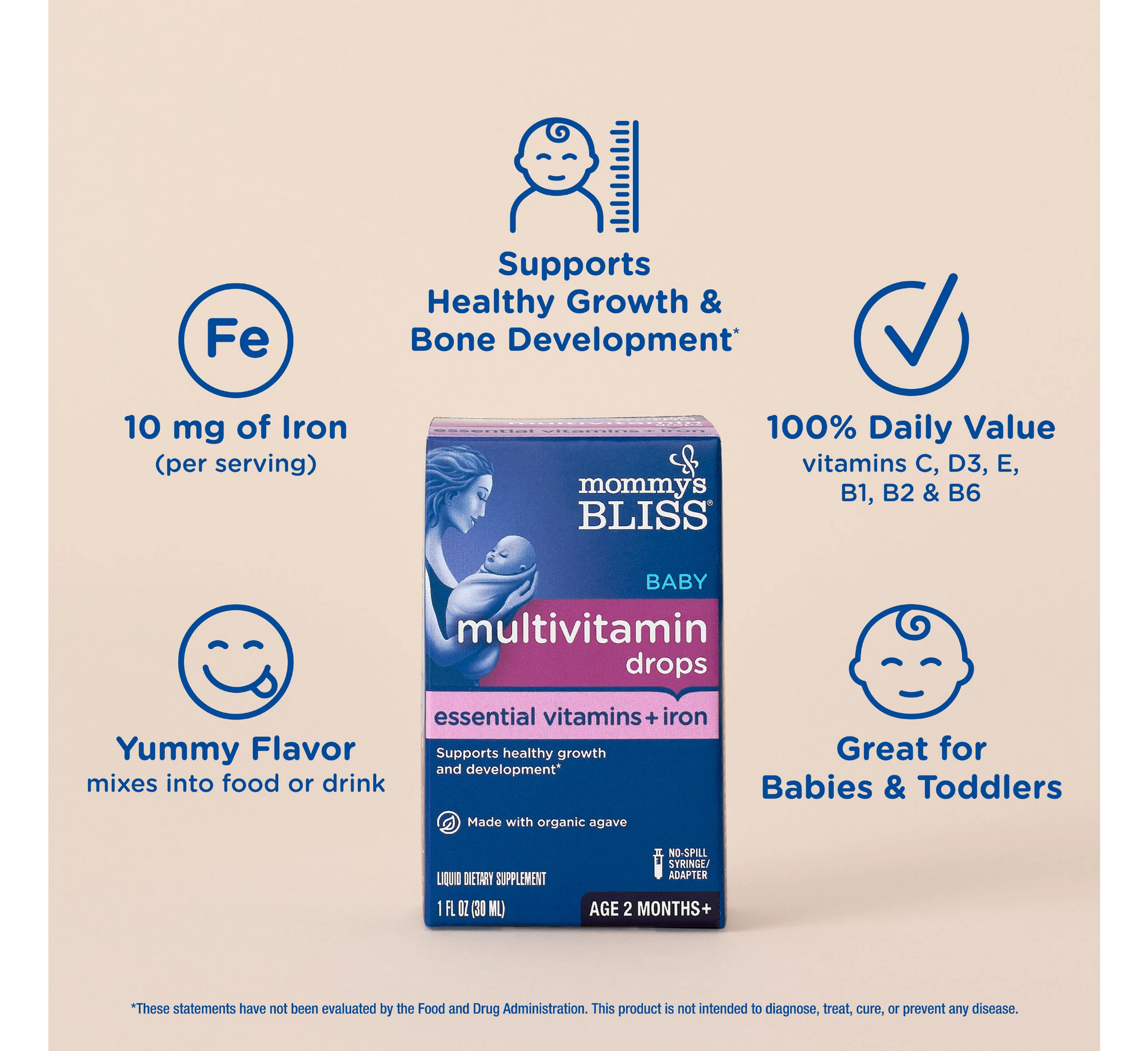 Baby Multivitamin Drops + Iron *30ml