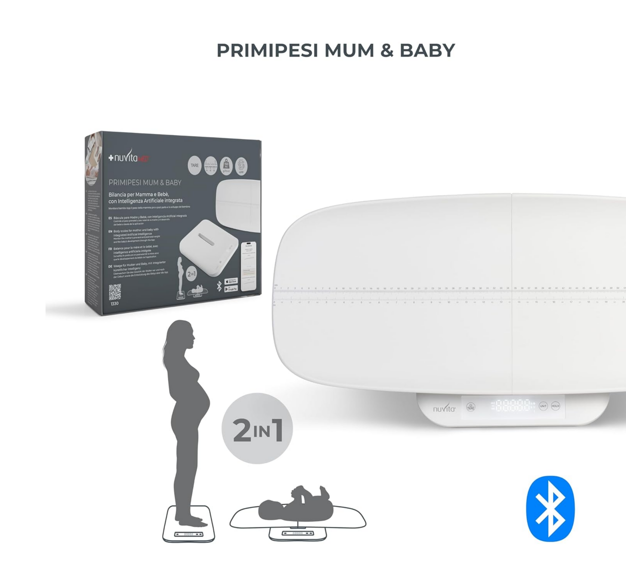 Peshore Nuvita Bluetooth për Bebe dhe Shtatzëni - PrimiPesi Mum &amp; Baby 1330