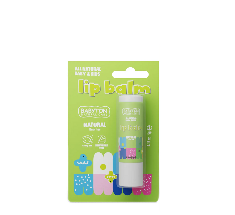 Babyton All Natural Baby & Kids Lip Balm Flavor Free