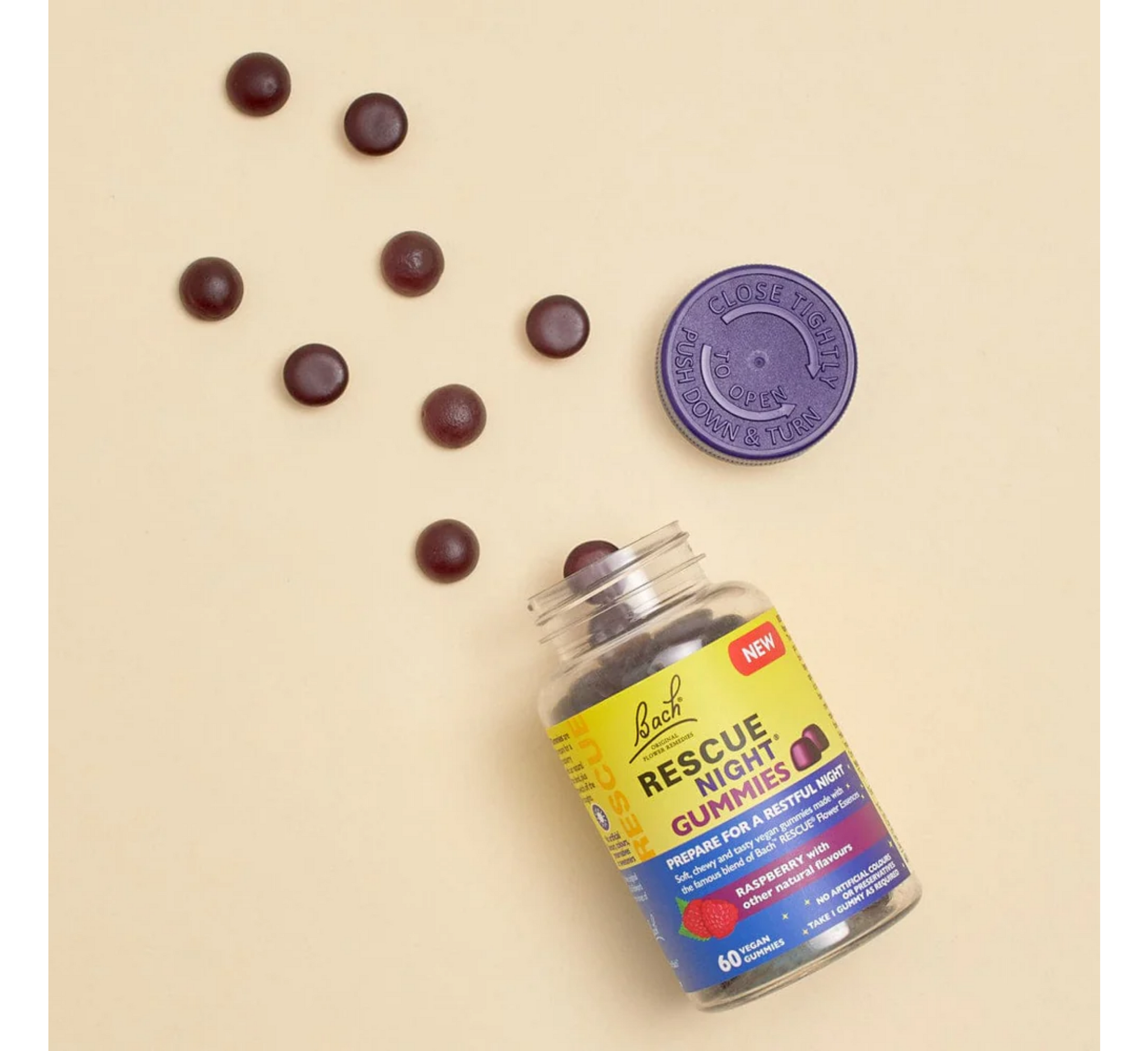 Bach Rescue Night Gummies with Raspberry *60pcs