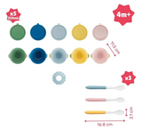 Badabulle Bundle 5 Funcolor Bowls + 3 Spoons (4 Months+)