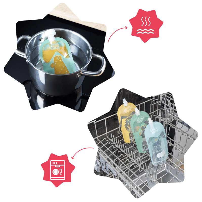 Badabulle Reusable Food Pouches x15