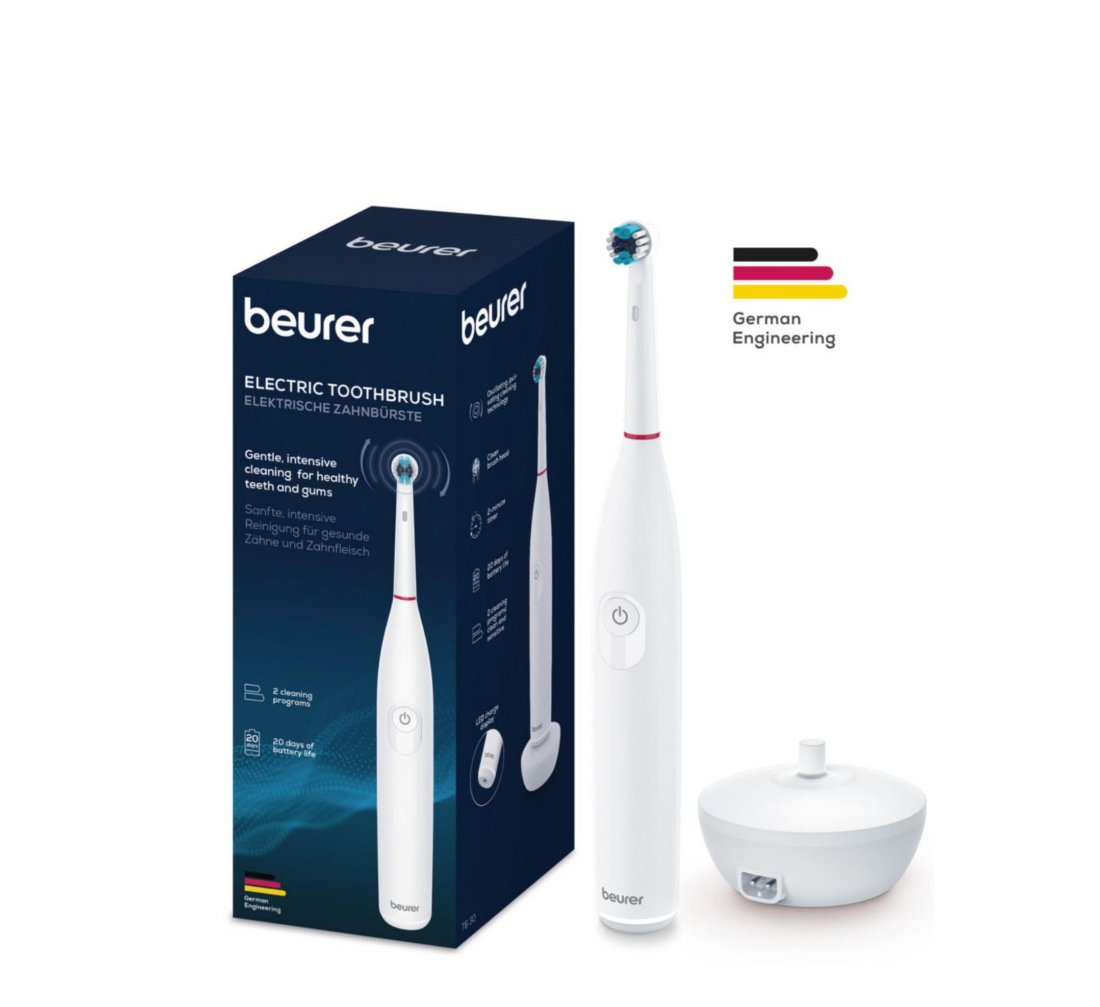 Beurer TB 30 Electric Toothbrush Oscillating & Pulsating Technology - 2 Programs