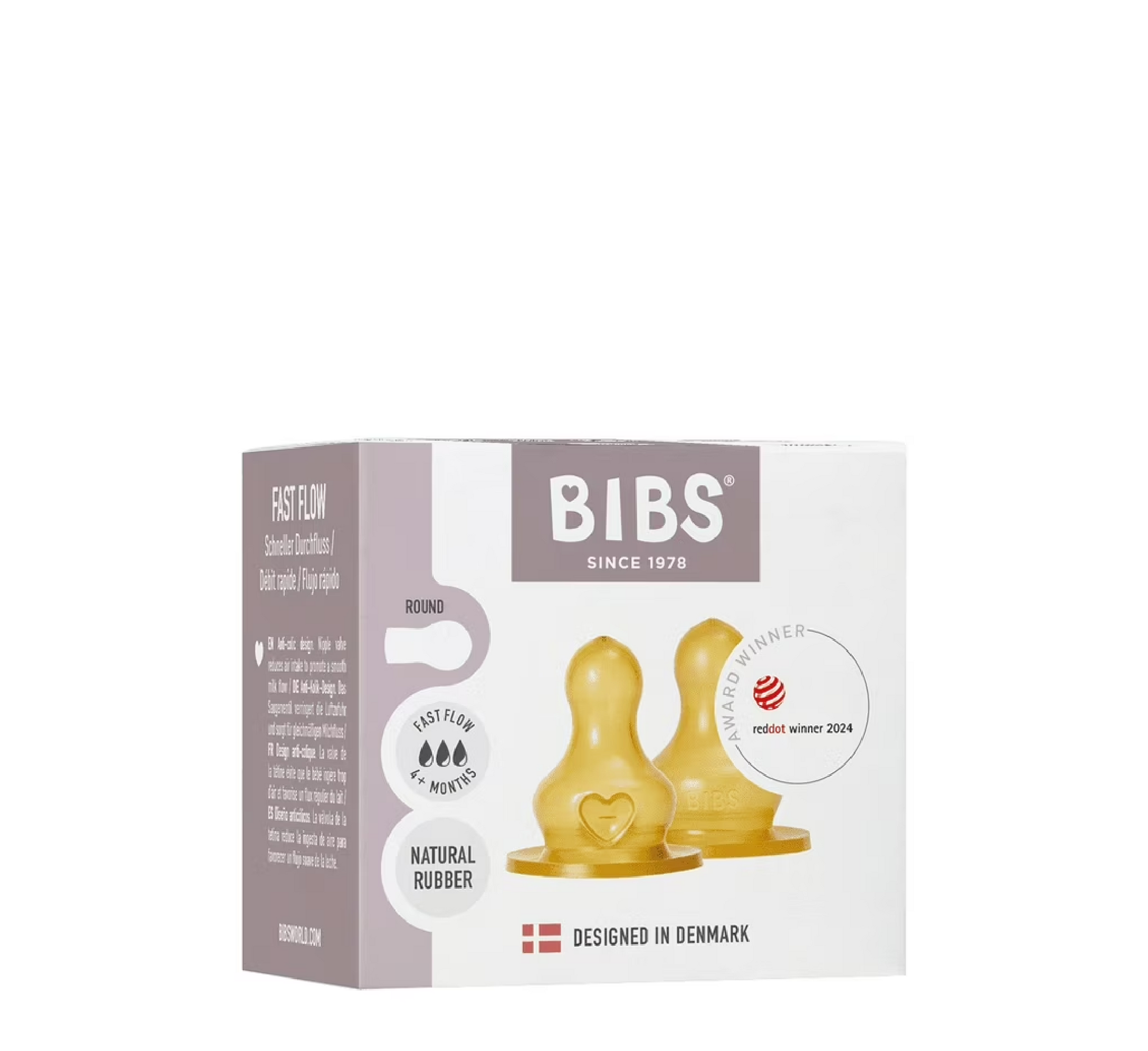 Bibs Bottle Latex Nipple Round (koke biberoni) *2 Pack