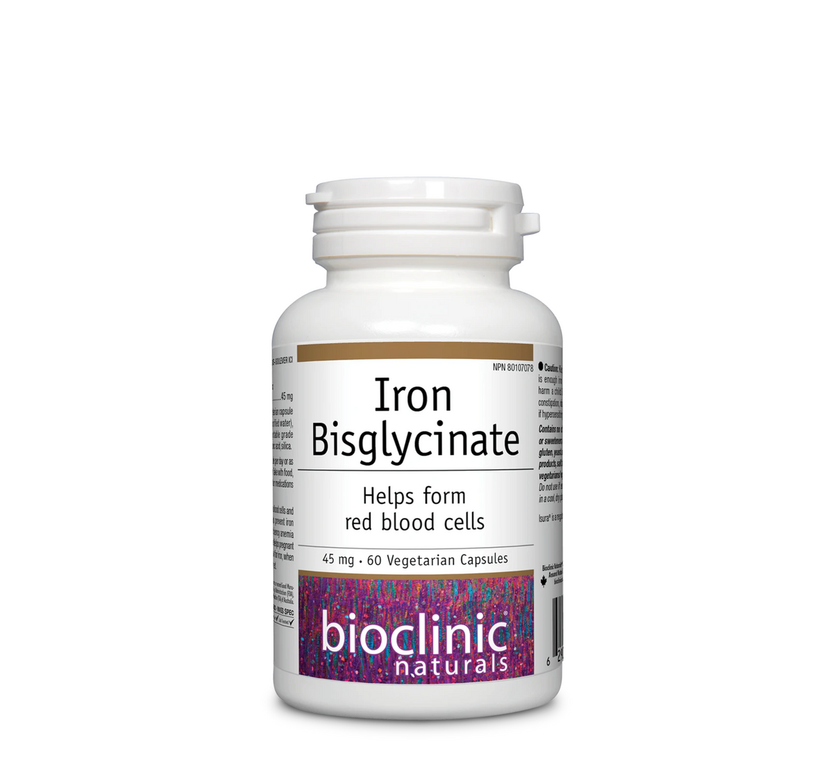 Bioclinic Naturals Iron Bisglycinate 45mg *60 vcaps