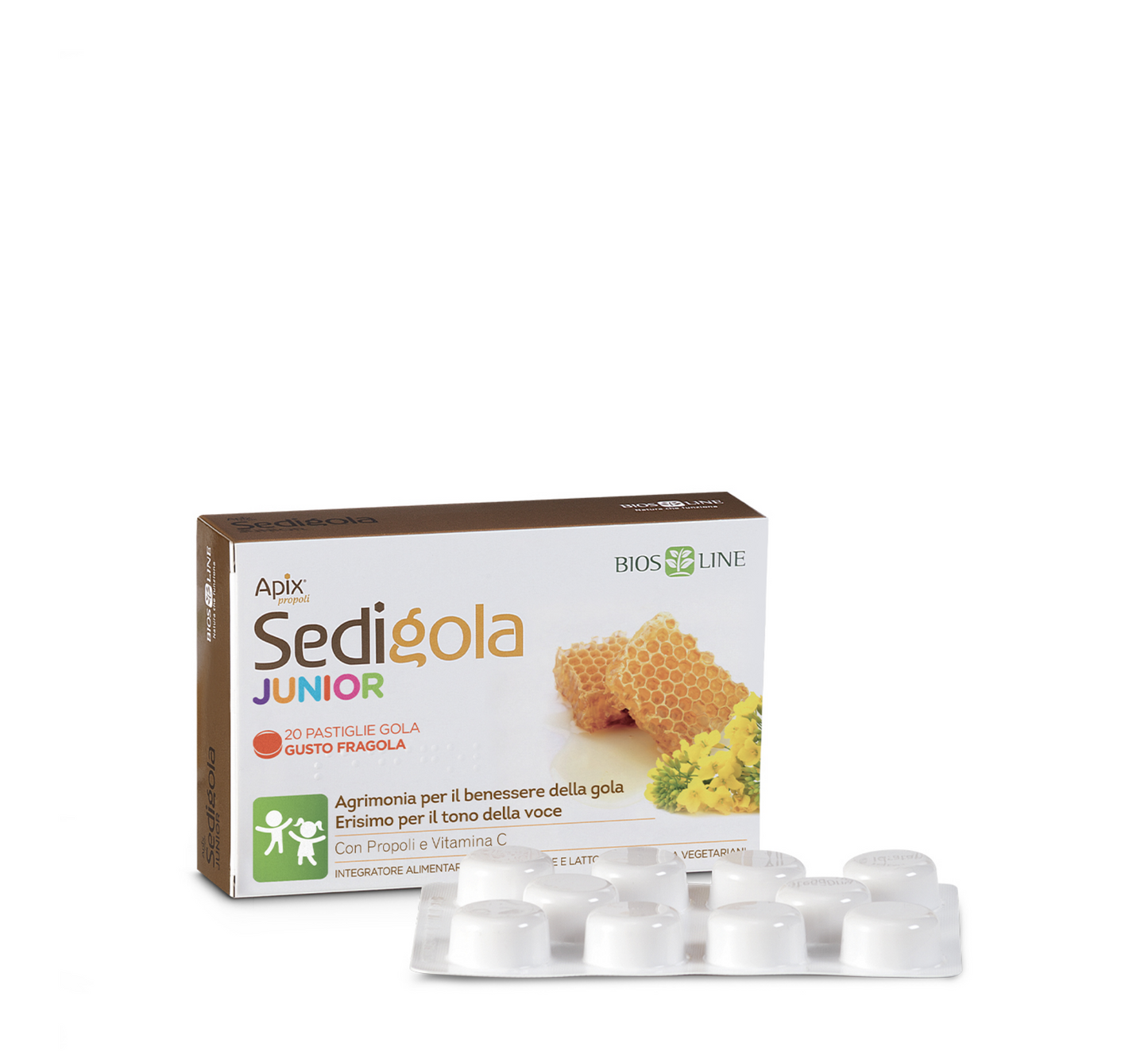 Biosline Sedigola Junior Strawberry Flavour *20 Lozenges