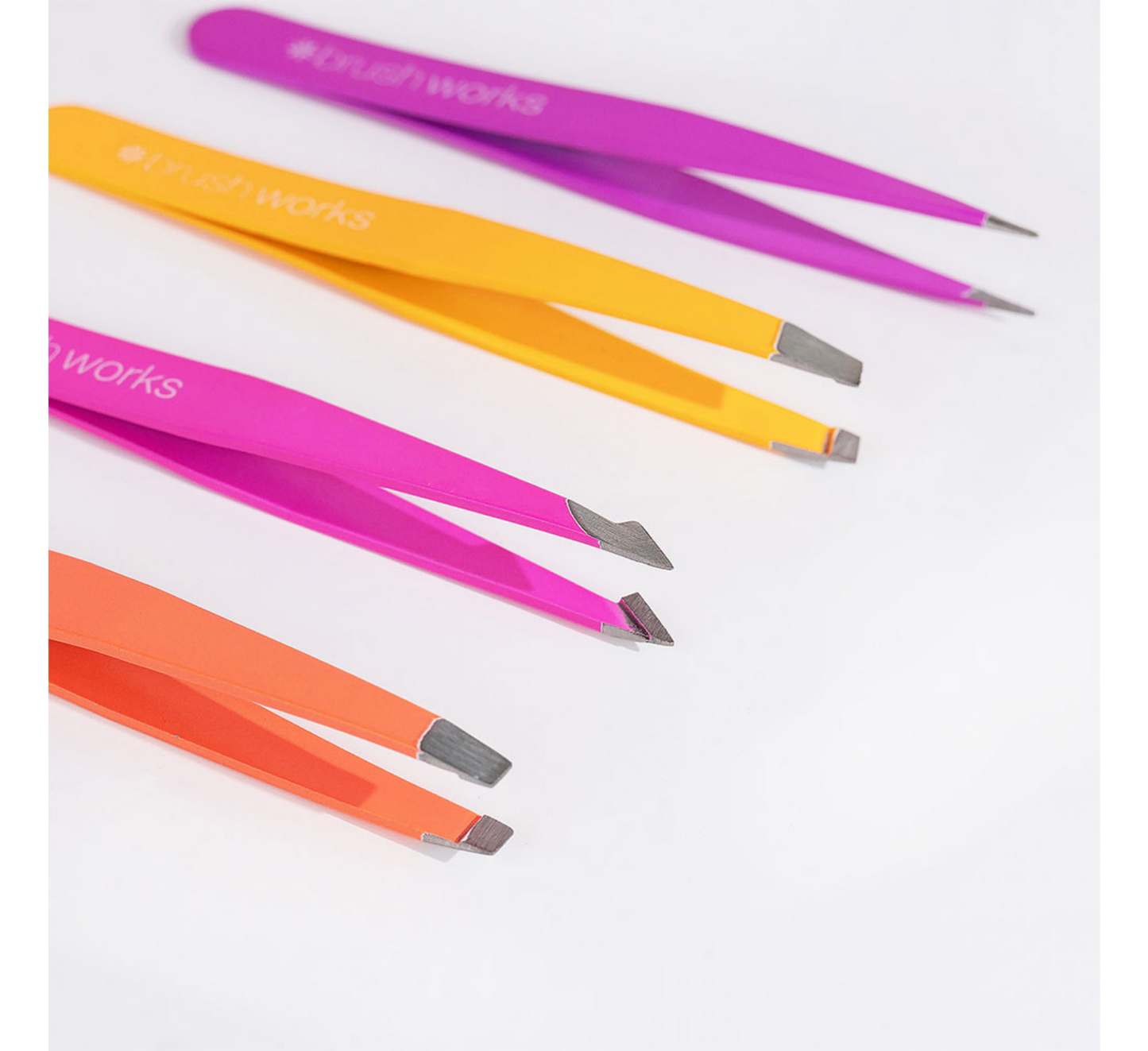 Brushworks 4 Piece Combination Tweezer Set