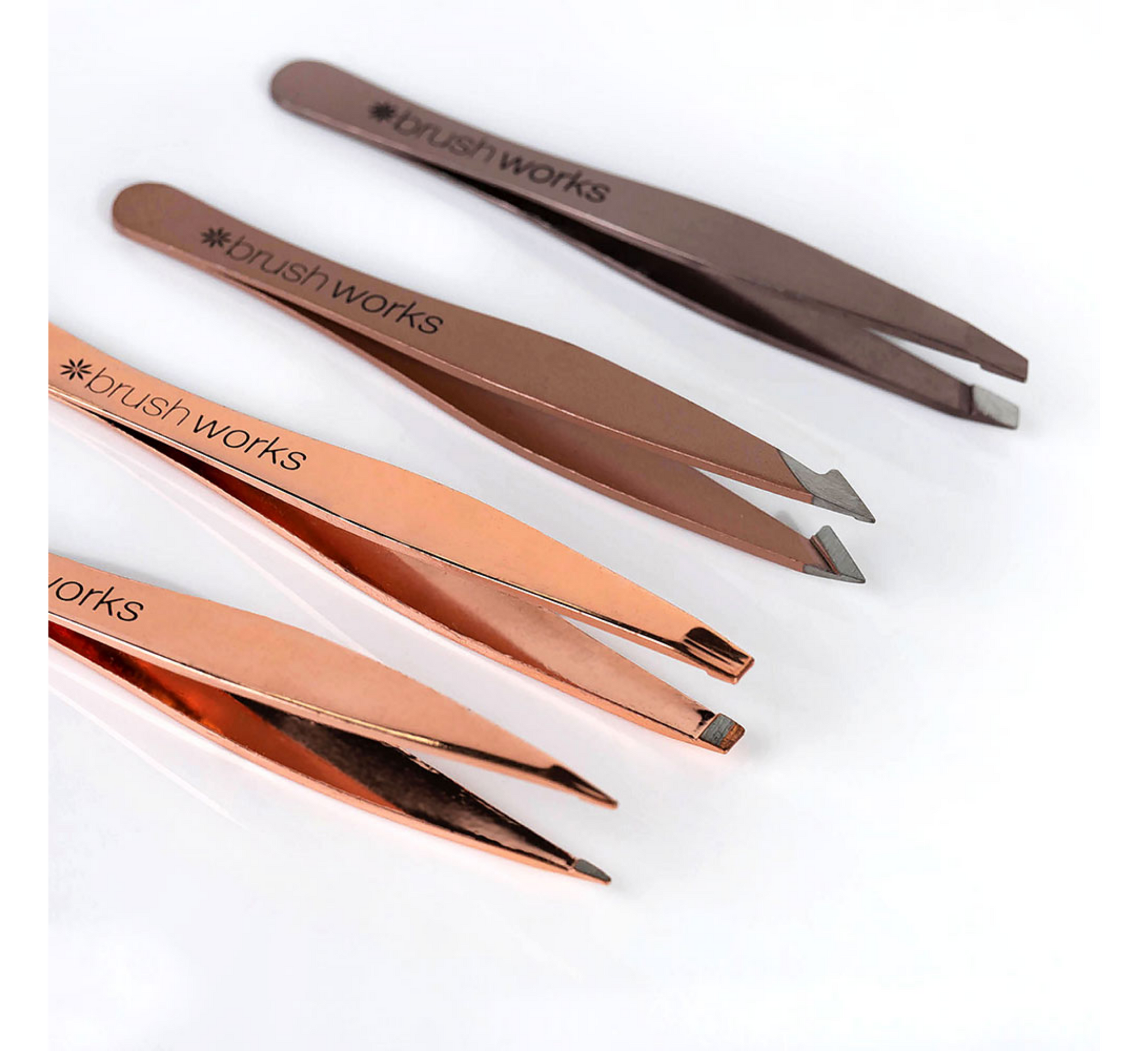 Brushworks 4 Piece Combination Tweezer Set
