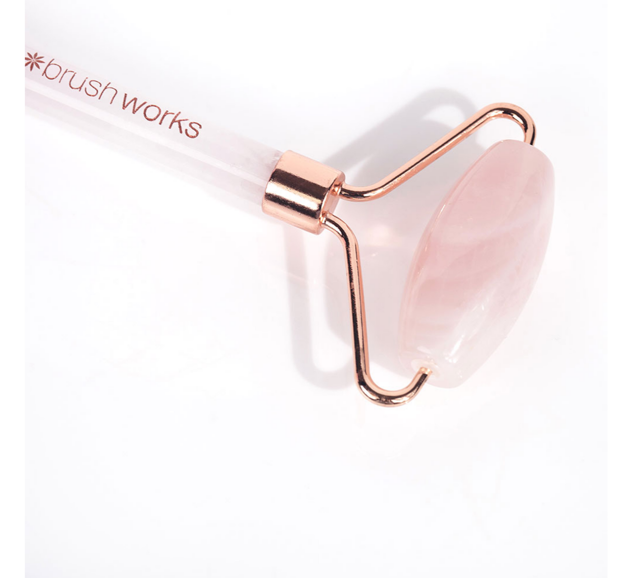 Brushworks Brazilian Rose Quartz Stone Roller